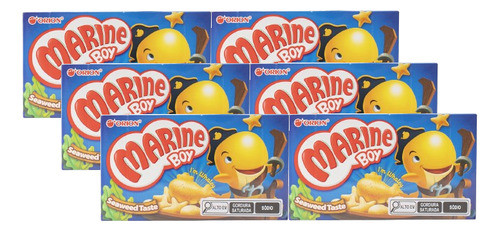 6 Salgadinho Coreano Assado E Temperado Marine Boy Orion 30g 0