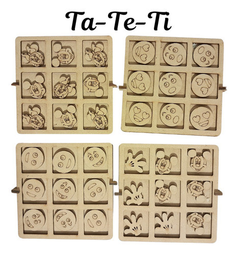 Juegos Tateti, Rompecabezas En Fibrofacil 10 Unid, Souvenir 1
