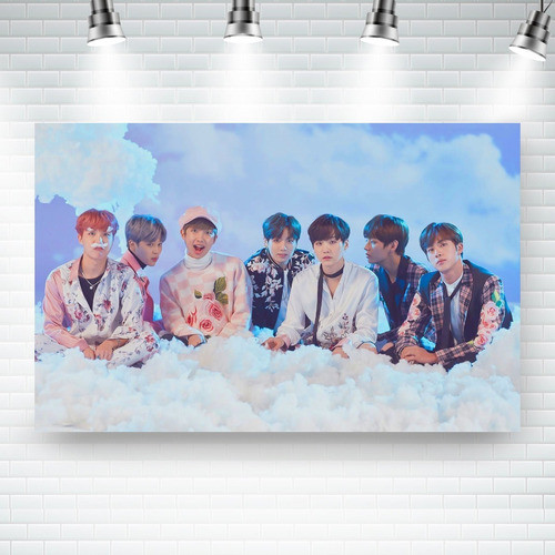 Poster Bts En Lona Impreso 100 X 62 Cm 0