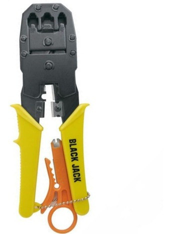 Pinza Crimpeadora Black Jack Aprieta Terminales Telefónico Y 1