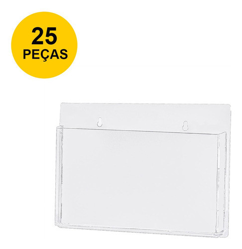 Porta Folheto De Parede A4 Horizontal (30x21cm) - 25 Peças 1