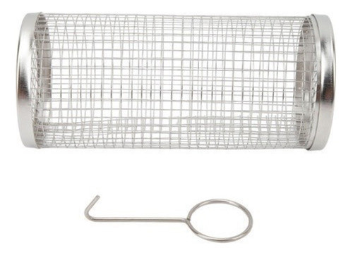 Grelha Cesta Redonda Inox Churrasco Acompanhamentos Garfo 1