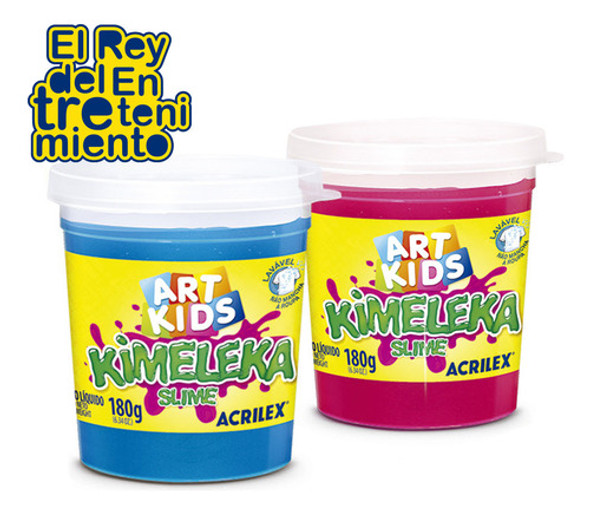 Pote De Slime Acrilex Kimeleka 180gr Varios Colores  El Rey 1