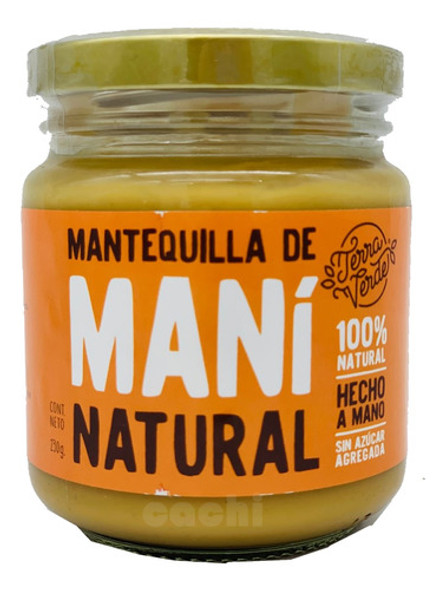Manteca De Maní Terra Verde 230gr Natural 0