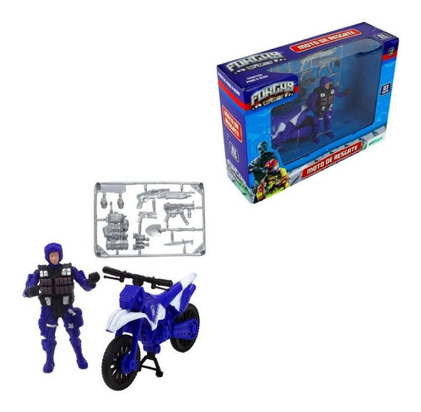 Kit Moto Infantil De Resgate 3 Pecas Etitoys Colorido Bq-041 0