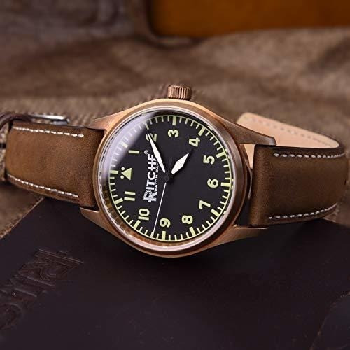 Malla Para Rejoj Analogico Cuero Genuino Brown W Silver 24mm 1