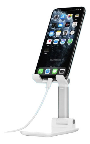 Soporte Celular Tablet Escritorio Plastico Blanco Maravillo 0