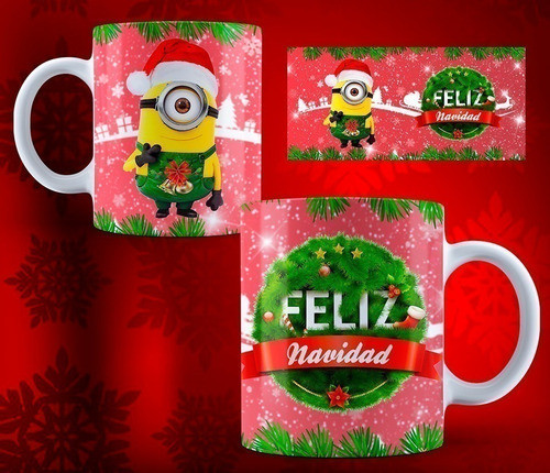Plantillas Diseños Para Tazas Navidad Sublimación M59 0