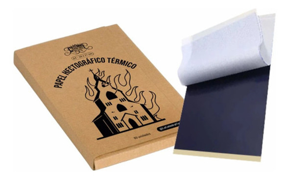 Caja De 50 Papel Hectográfico Termocopiadora Tattoo Tatuajes 0