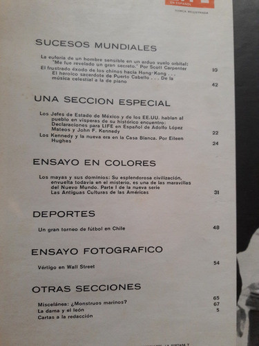 Revista Life En Español Nº 1 - Julio 1962 Fotos Del Espacio 1