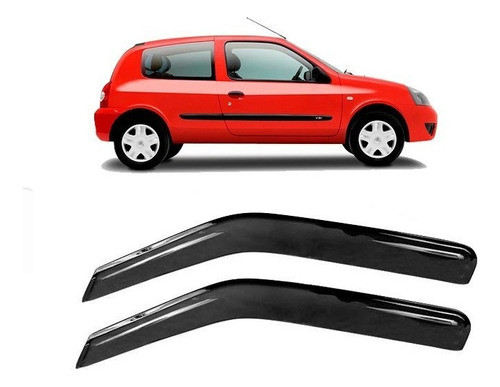 Calha De Chuva Acrílica Fumê Renault Clio (fase Ii) 2 Portas 0
