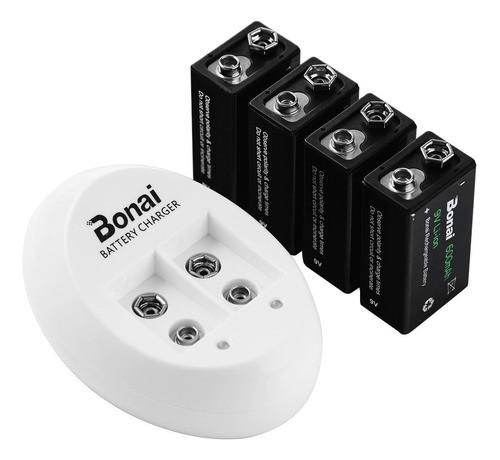 Bonai 6f22 - Batera Recargable De 9 Voltios (paquete De 4) 6 0