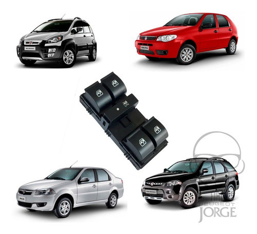 Tecla Comando Levantavidrio Cuadruple Fiat Palio Siena Idea 0