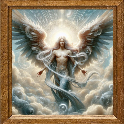 Cuadro De Arte Digital Ángel Custodio_v3 50x50cm Pieza Única 0
