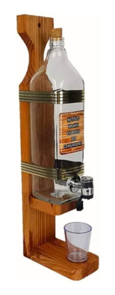 Pingometro Rústico Para Cachaça Em Madeira Porta Pinga 0