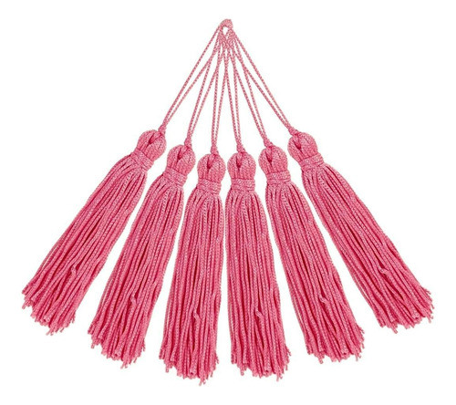 Pingente De Seda Tassel Rosa Escuro - C/ 100 Unidades - Brx 0