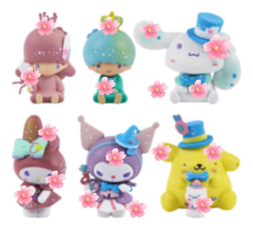 Anime Figure Toys 6pcs Anime Room Decor Cake Toppers Figurin 0