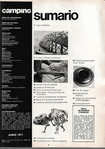 Revista Camping #23 1971 Brasil Cabra Salvaje Pejerreyes 1