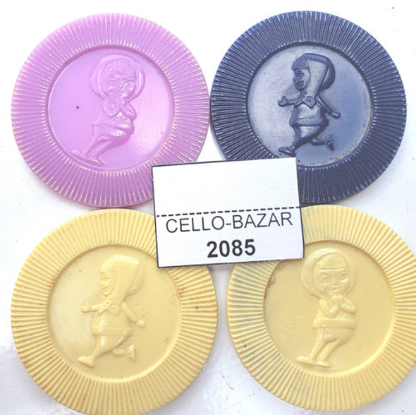 Lote C/4 Fichas D Pôquer Promocional Brastemp Dec. 80 (2085) 0