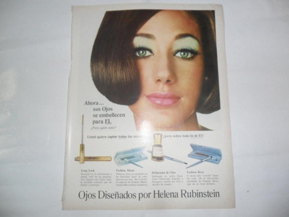 Helena Rubinstein Long Lash Fashion Matte Publicidad 1967 0