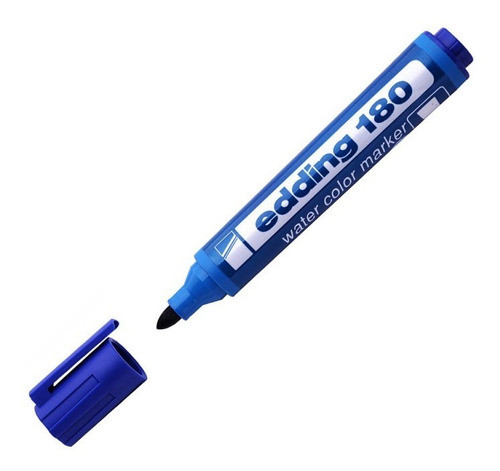 Marcador Fibron Al Agua Edding 180 Azul X Unidad 0