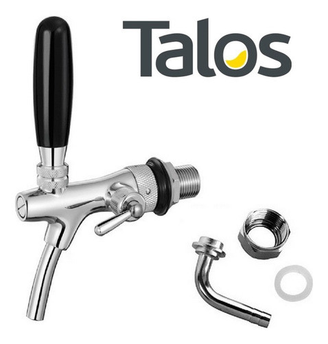 Canilla Chopera Doble Accion Talos Acero Inox Con Regulador 0