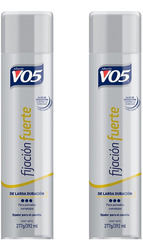 2 Vo5 Fijador Fuerte Spray 412ml Farmaservis 0