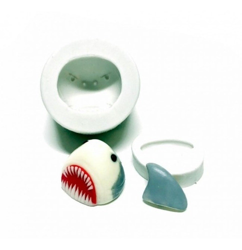 Molde De Silicone Tubarão Cabeça E Barbatana 0