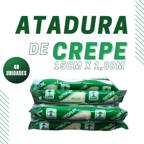 Atadura De Crepe Ortoflex 15cm X 1,80 Em Repouso Cx 48 Unid 1