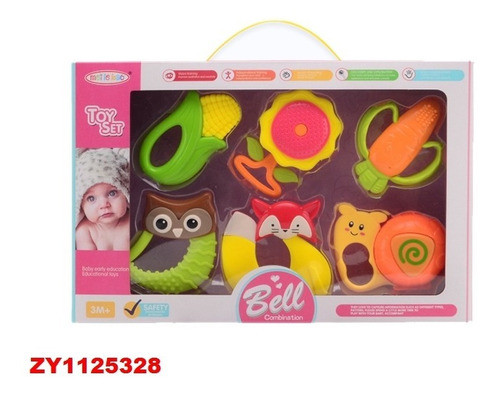 Set De 6 Sonajeros Y Mordillos Muy Lindos Para Bebes 0