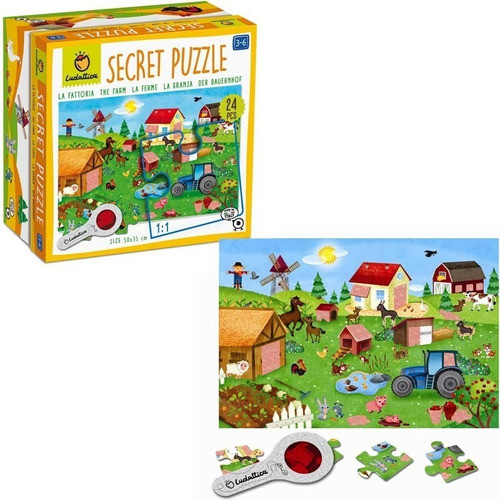 Secret Puzzle Granja Con Lupa 24 Piezas - Ludattica 0