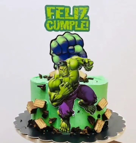 Topper Increible Hulk Adorno Torta  Imprimible Personalizado 0