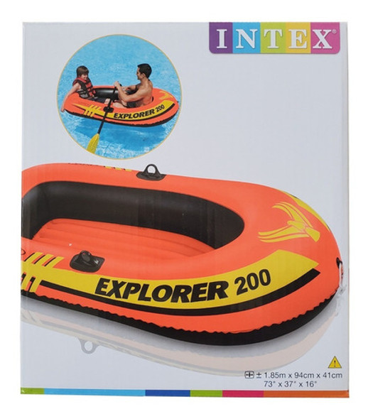 Bote Inflable Intex Explorer 200 185x94x41cm Pileta Lago Rio 0