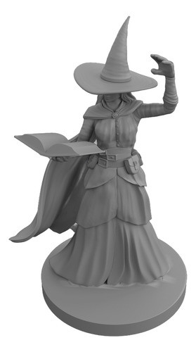 Miniaturas Dnd: Human Female Wizard With Spellbook 0