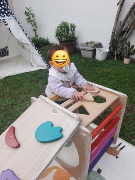 Cubo Dicáctico Escalador Montessori Pikler Mdf Juegos Niños 1