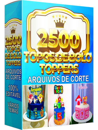 Topos De Bolo Arquivos De Corte 100% Editável Vários Temas 0