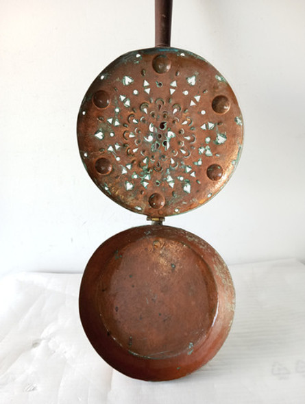 Antiguo Calienta Camas De Cobre 1