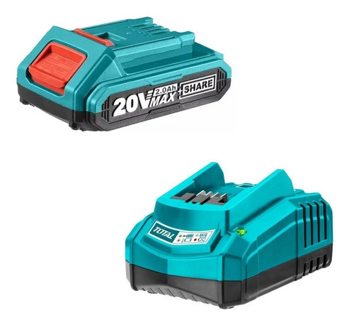 Cargador De Bateria + Bateria 2 Ah 20v Total Combo 0
