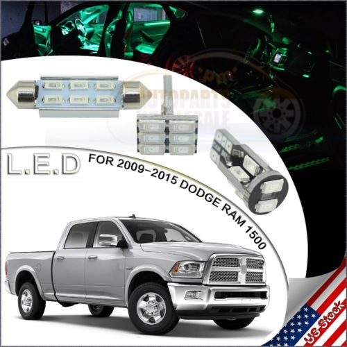 14pcs Luces Interiores Led Bombillas Paquete Verde Para 2009 0