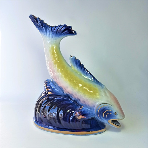 Hermosa Veladora En Porcelana Esmaltada. 1