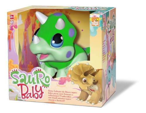 Boneco Vinil Macio Dinossauro Sauro Baby - Bee Toys 1