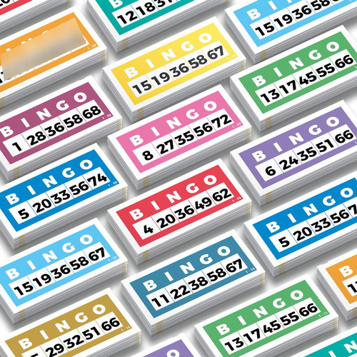 250 Cartones Bingo 5 Números En 75 Bolillas, Ideal Tablado. 1