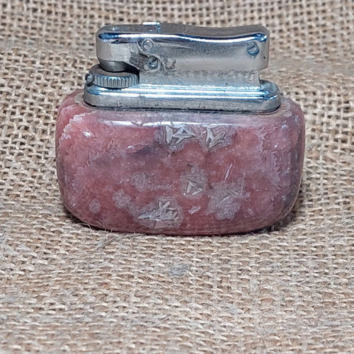 Encendedor De Mesa De Piedra Semipreciosa Rodocrosita - 1077 0