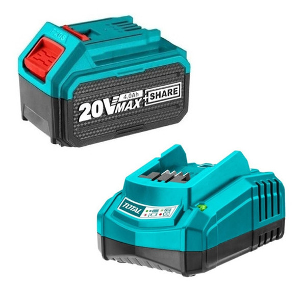 Cargador De Bateria + Bateria 4 Ah 20v Total Combo 0