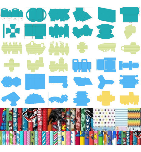 Kit Plantillas Cajas Y Bolsitas + 5000 Papeles Y Cliparts 0
