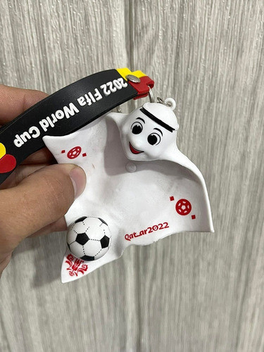Llavero Goma Con Luz Mascota Qatar Laeeb Mundial 2022 1