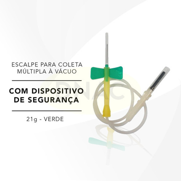 100 Escalpes 21g Verde Estéril Scalp Para Coleta A Vácuo 1 100 Escalpes 21g Verde Estéril Scalp Para Coleta A Vácuo 1