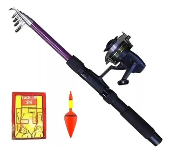 Set Kit Combo Pesca Caña Telescopica Reel +anzuelos +tanza!! 1 Set Kit Combo Pesca Caña Telescopica Reel +anzuelos +tanza!! 1