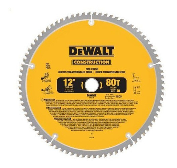 Disco Sierra Circular 12  X 80 D. Dewalt P/ingletadora  - Yn 0 Disco Sierra Circular 12  X 80 D. Dewalt P/ingletadora  - Yn 0