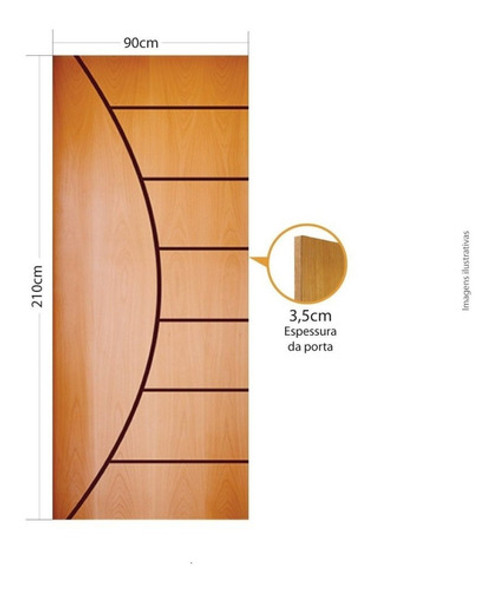 Folha De Porta 210x90cm Semi Solida Modelo 36 Mapaf Wt 1